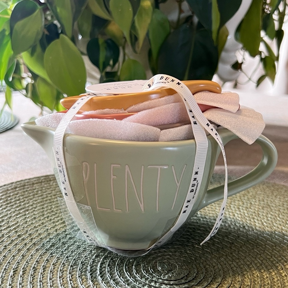 Rae Dunn-Thanksgiving Pastel Teacup Measuring Cups (NWT)